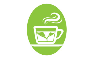 Green Tea Drink Logo Vector Template 48