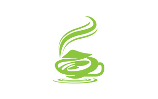 Green Tea Drink Logo Vector Template 9
