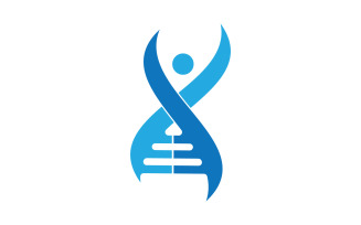 Human DNA logo Icon Design Vector 2