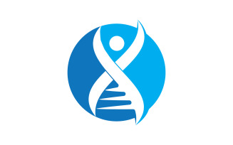 Human DNA logo Icon Design Vector 32