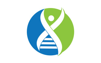 Human DNA logo Icon Design Vector 33