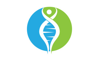 Human DNA logo Icon Design Vector 36