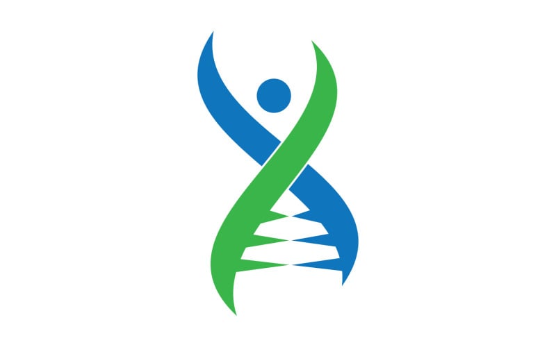 Human DNA logo Icon Design Vector 3 Logo Template