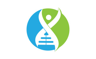Human DNA logo Icon Design Vector 40