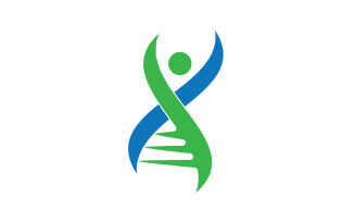 Human DNA logo Icon Design Vector 6