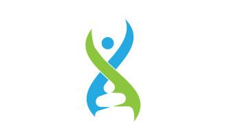 Human DNA logo Icon Design Vector 7