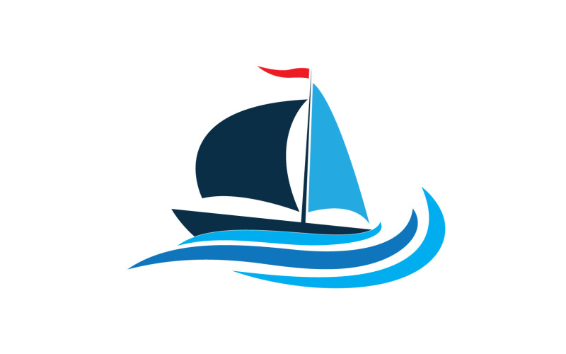 Ocean Cruise linear Ship Silhouette logo Vector 11 Logo Template