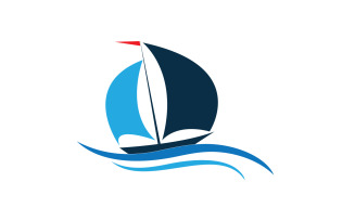 Ocean Cruise linear Ship Silhouette logo Vector 12
