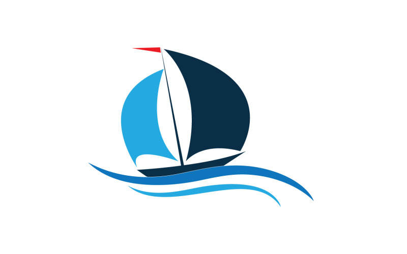 Ocean Cruise linear Ship Silhouette logo Vector 12 Logo Template