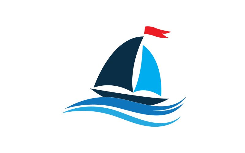 Ocean Cruise linear Ship Silhouette logo Vector 15 Logo Template