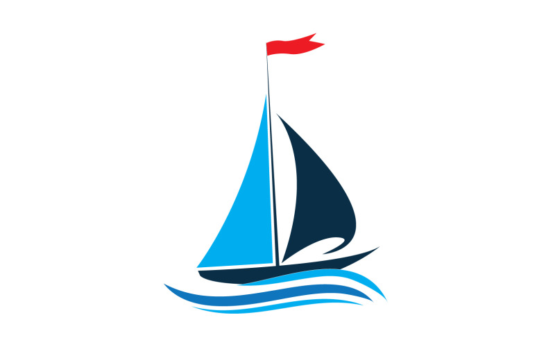 Ocean Cruise linear Ship Silhouette logo Vector 2 Logo Template