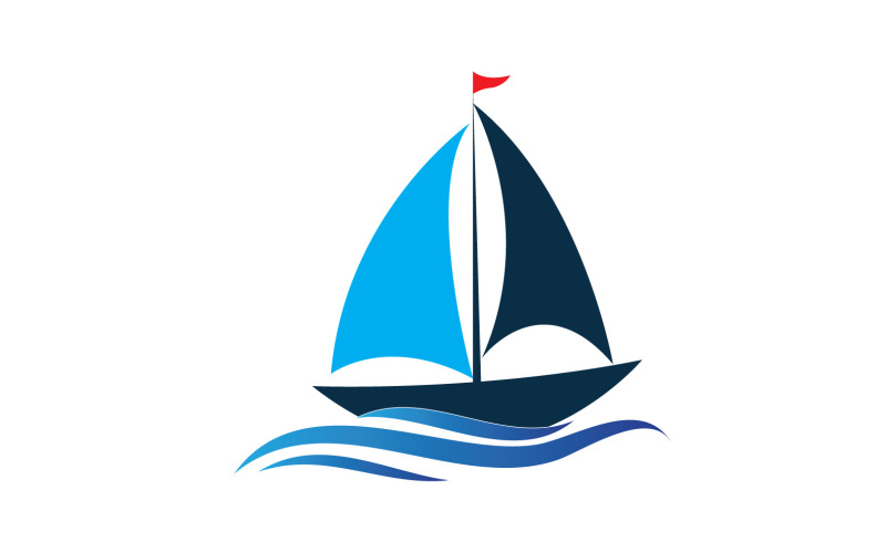 Ocean Cruise linear Ship Silhouette logo Vector 7 Logo Template