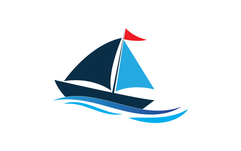 Ocean Cruise linear Ship Silhouette logo Vector 9 Logo Template