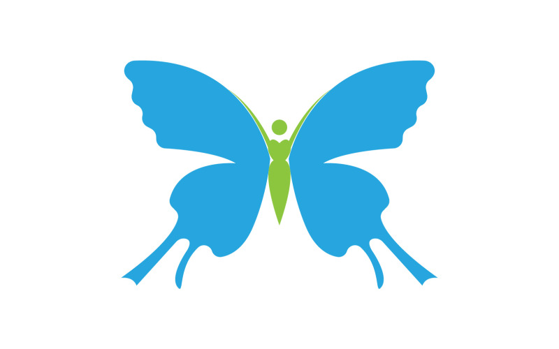 Beauty Flying Women Vintage Butterfly Logo 13 Logo Template