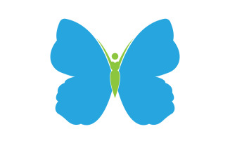 Beauty Flying Women Vintage Butterfly Logo 14
