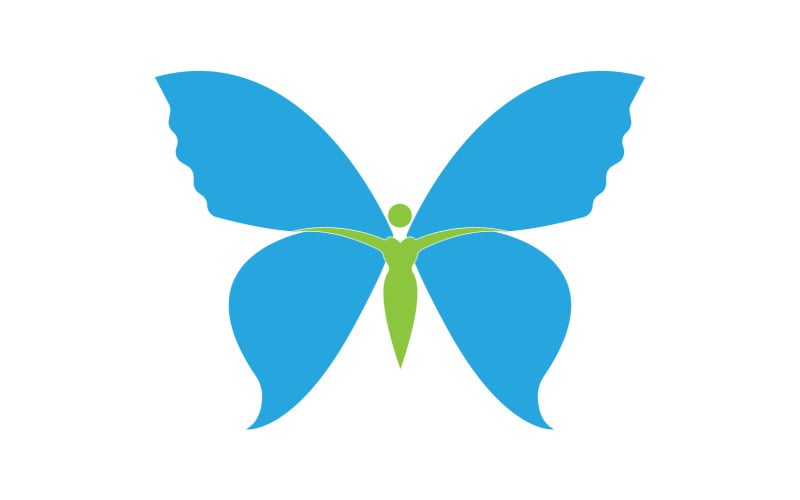 Beauty Flying Women Vintage Butterfly Logo 15 Logo Template