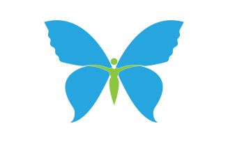 Beauty Flying Women Vintage Butterfly Logo 15