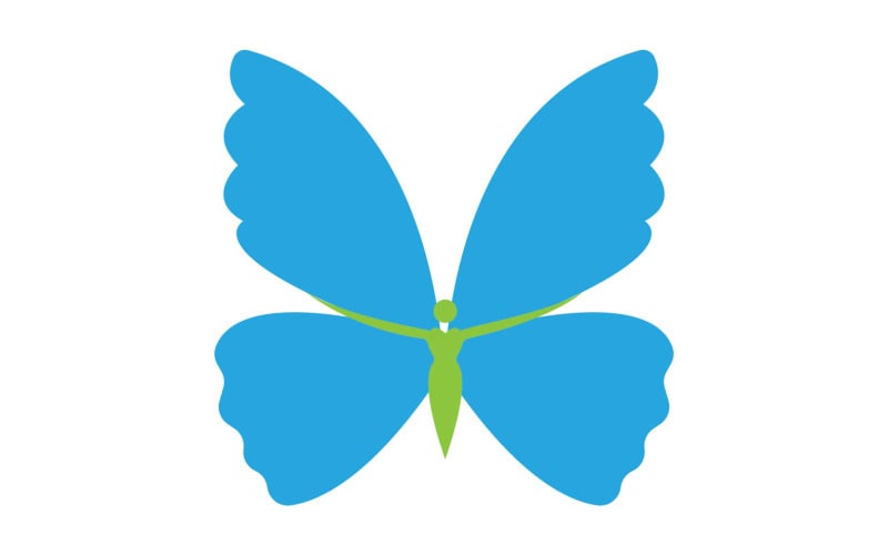 Beauty Flying Women Vintage Butterfly Logo 16 Logo Template