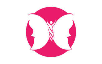 Beauty Flying Women Vintage Butterfly Logo 18