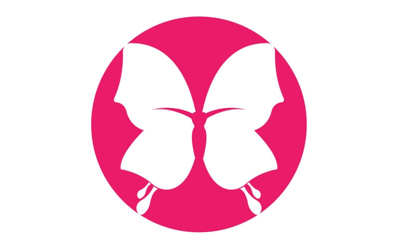 Beauty Flying Women Vintage Butterfly Logo 21 Logo Template