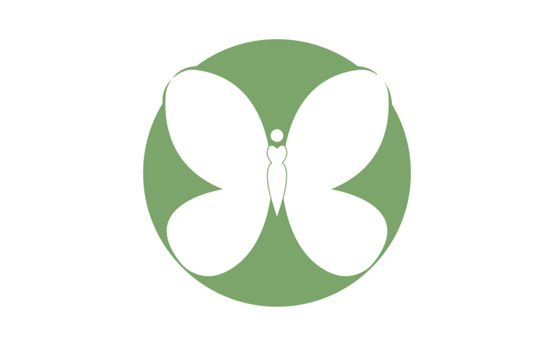 Beauty Flying Women Vintage Butterfly Logo 26 Logo Template