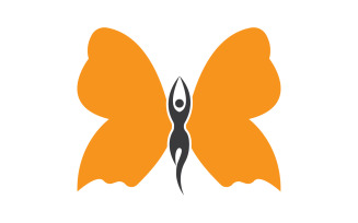 Beauty Flying Women Vintage Butterfly Logo 3