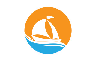 Ocean Cruise linear Ship Silhouette logo Vector 45