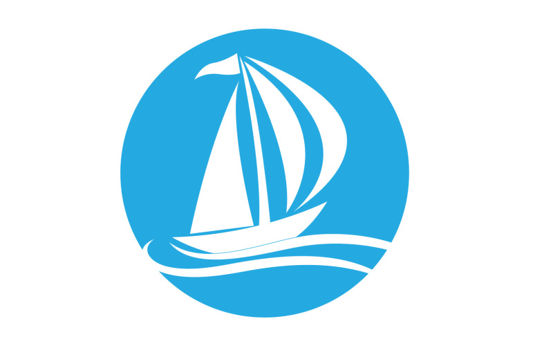 Ocean Cruise linear Ship Silhouette logo Vector 54 Logo Template