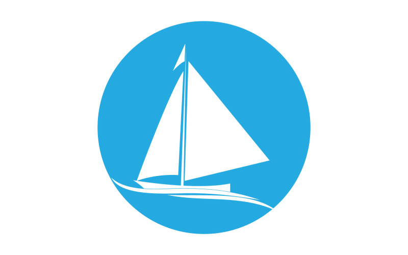 Ocean Cruise linear Ship Silhouette logo Vector 56 Logo Template