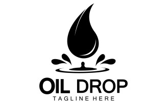 Oil Drop Logo Vector Illustration Design Template 29