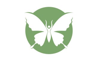Beauty Flying Women Vintage Butterfly Logo 28