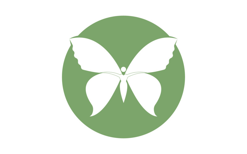 Beauty Flying Women Vintage Butterfly Logo 31 Logo Template