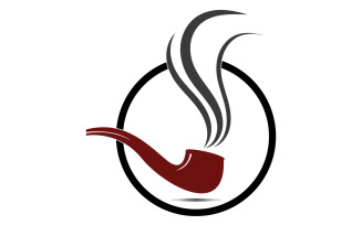 Pipe Smoking Logo Icon Vector Illustration Design 33