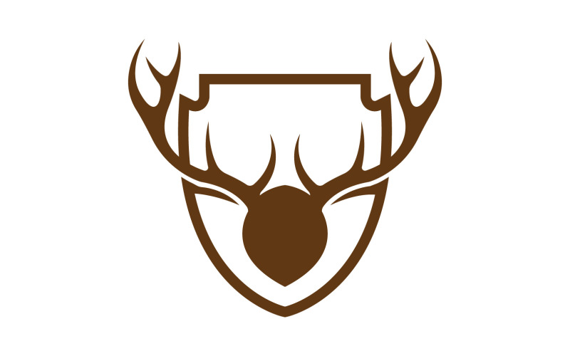 Creative Deer Shield Logo Design Symbol Vector Illustration 10 Logo Template