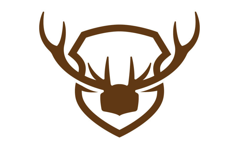 Creative Deer Shield Logo Design Symbol Vector Illustration 13 Logo Template