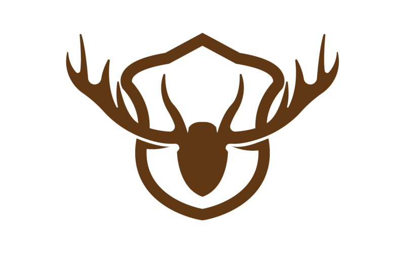 Creative Deer Shield Logo Design Symbol Vector Illustration 14 Logo Template