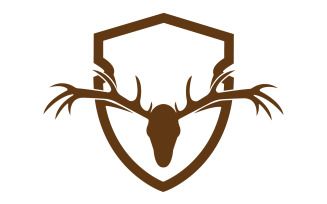 Creative Deer Shield Logo Design Symbol Vector Illustration 1