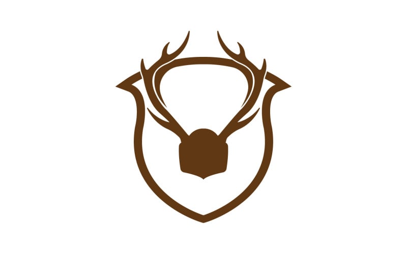 Creative Deer Shield Logo Design Symbol Vector Illustration 21 Logo Template