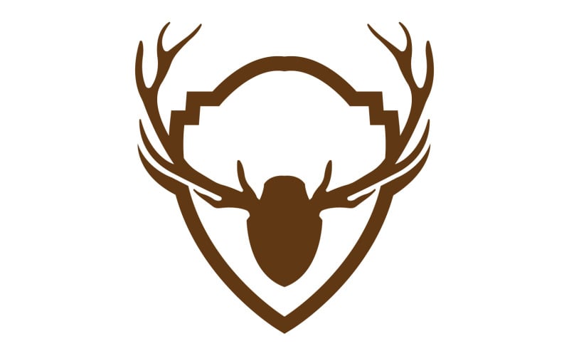 Creative Deer Shield Logo Design Symbol Vector Illustration 22 Logo Template
