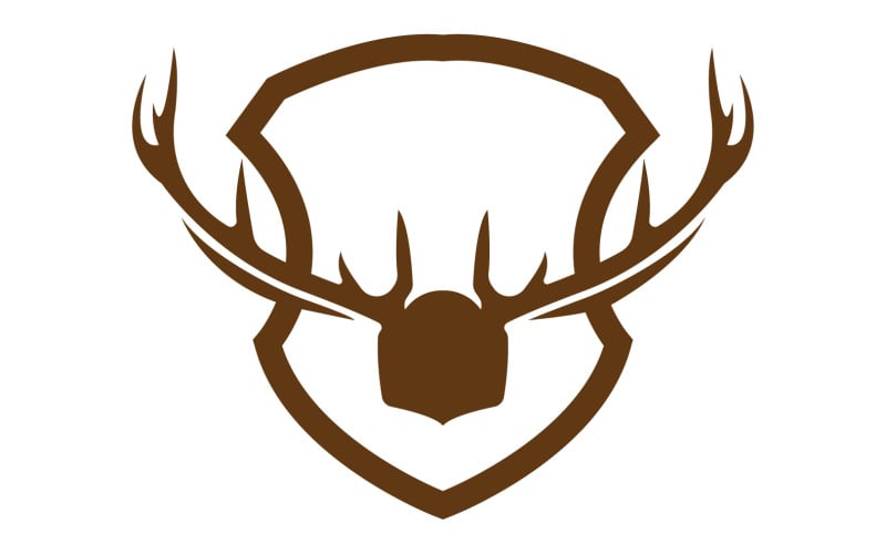 Creative Deer Shield Logo Design Symbol Vector Illustration 23 Logo Template
