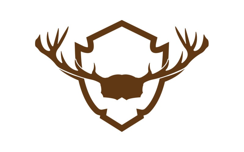 Creative Deer Shield Logo Design Symbol Vector Illustration 24 Logo Template
