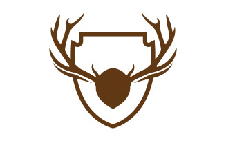 Creative Deer Shield Logo Design Symbol Vector Illustration 26