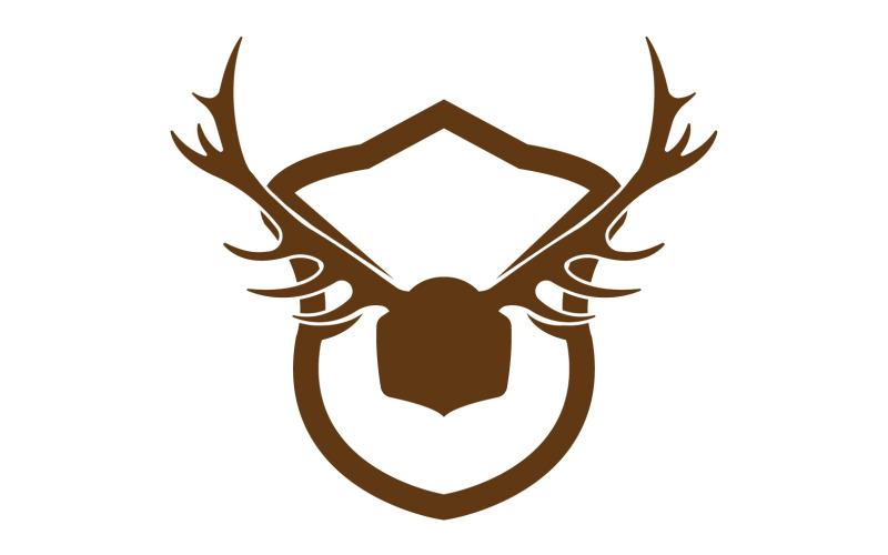 Creative Deer Shield Logo Design Symbol Vector Illustration 29 Logo Template