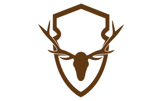 Creative Deer Shield Logo Design Symbol Vector Illustration 2