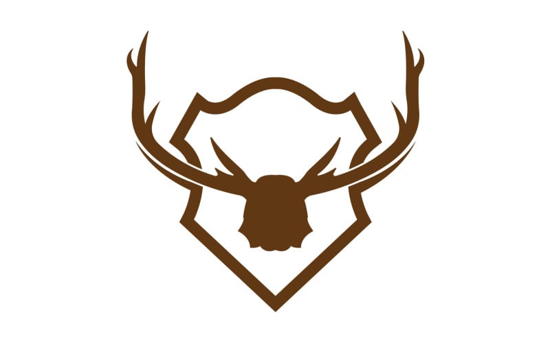 Creative Deer Shield Logo Design Symbol Vector Illustration 31 Logo Template