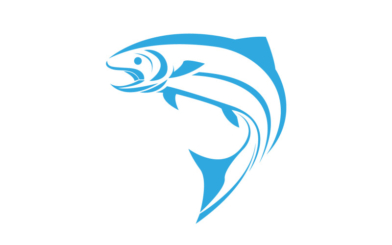 Fish Abstract Icon Design Logo V11 Logo Template