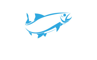 Fish Abstract Icon Design Logo V12