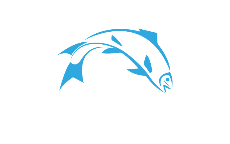 Fish Abstract Icon Design Logo V16 Logo Template