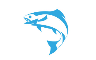 Fish Abstract Icon Design Logo V17