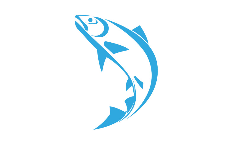 Fish Abstract Icon Design Logo V19 Logo Template